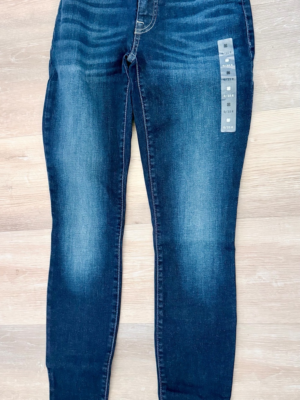 Lucky Brand Dark Indigo Skinny Jeans with Faded Detail